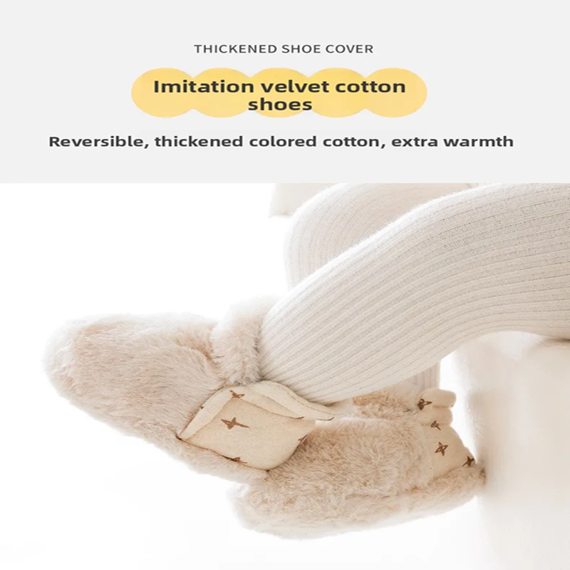 2025 Autumn/Winter Baby Shoes: Fleece-Lined Thick Warm Sock-Shoes, Soft Sole Pre-WalkersNon-Slip, Cozy for 0-6 Months Newborns