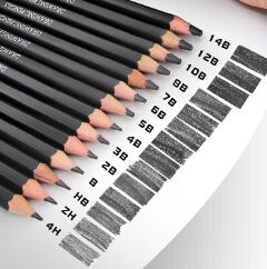 Smooth Writing Sketch Pencil Set HB 2H 4H B 2B 3B 10B 12B 14B Graphite Pencil Wooden 4B 5B 6B 7B 8B Drawing Pencil Art Supplies