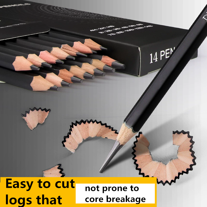 Smooth Writing Sketch Pencil Set HB 2H 4H B 2B 3B 10B 12B 14B Graphite Pencil Wooden 4B 5B 6B 7B 8B Drawing Pencil Art Supplies