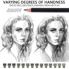 Smooth Writing Sketch Pencil Set HB 2H 4H B 2B 3B 10B 12B 14B Graphite Pencil Wooden 4B 5B 6B 7B 8B Drawing Pencil Art Supplies