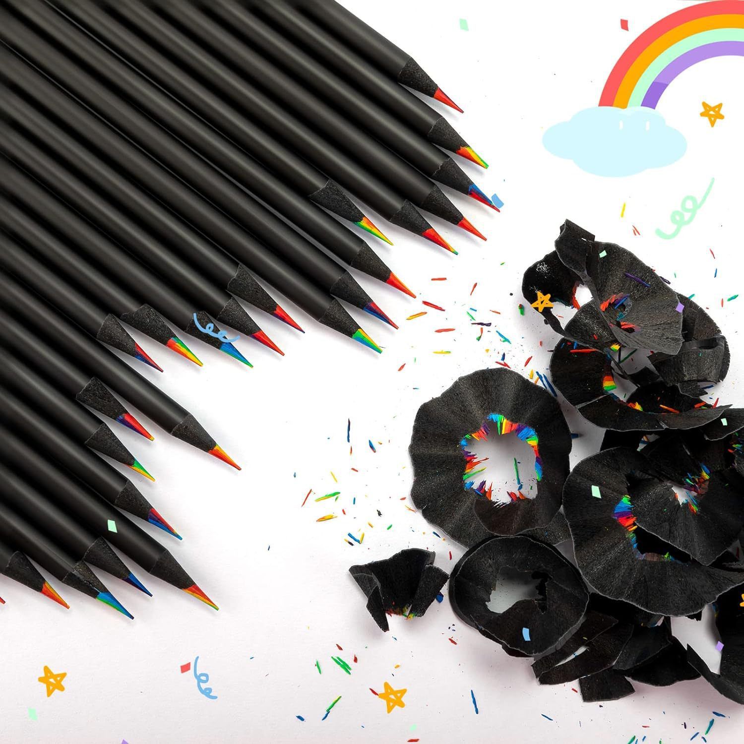 12PCS/Set  7 Color in 1 Rainbow Colored Pencil, Colored Pencils for Basket Stuffer Present