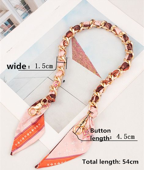 Minimalist Bag Strap Adjustable Chain Weave Scarf Replacement Shoulder Strap For Women Purse Fashion Decor bag accessories