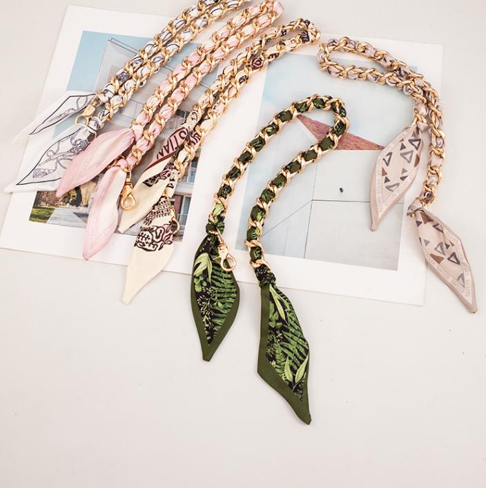 Minimalist Bag Strap Adjustable Chain Weave Scarf Replacement Shoulder Strap For Women Purse Fashion Decor bag accessories