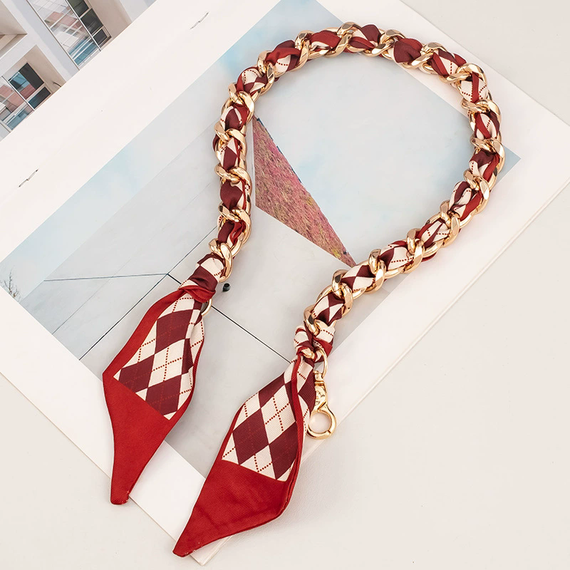 Minimalist Bag Strap Adjustable Chain Weave Scarf Replacement Shoulder Strap For Women Purse Fashion Decor bag accessories