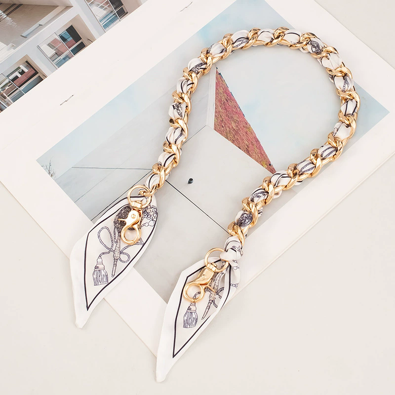 Minimalist Bag Strap Adjustable Chain Weave Scarf Replacement Shoulder Strap For Women Purse Fashion Decor bag accessories
