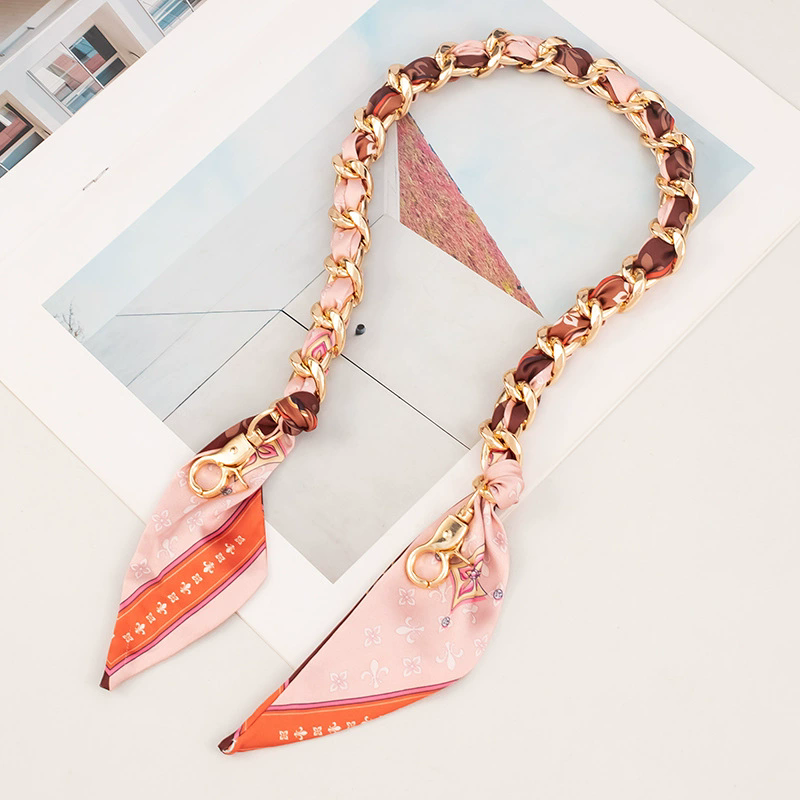 Minimalist Bag Strap Adjustable Chain Weave Scarf Replacement Shoulder Strap For Women Purse Fashion Decor bag accessories