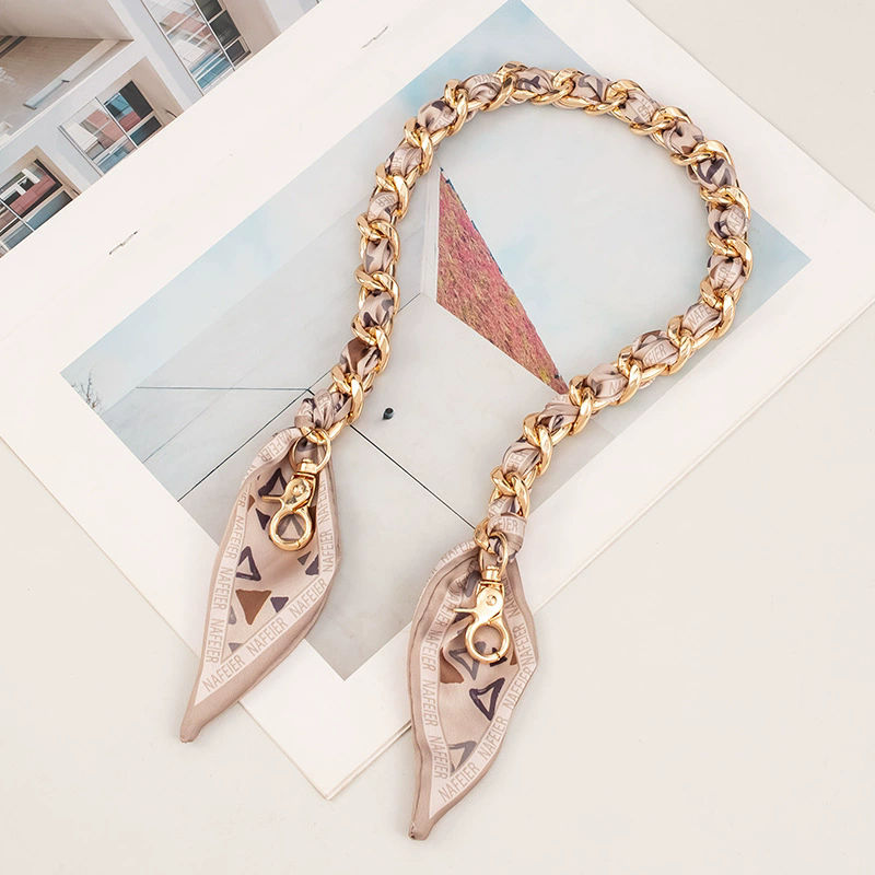 Minimalist Bag Strap Adjustable Chain Weave Scarf Replacement Shoulder Strap For Women Purse Fashion Decor bag accessories
