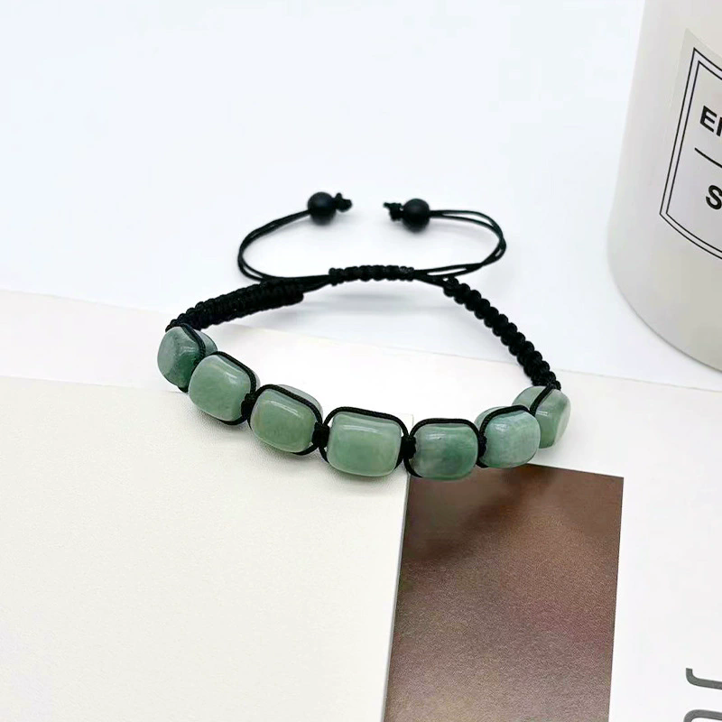 Square Beads 7 Chakra Treatment Crystal Bracelet Yoga Stone Adjustable Bracelet Meditation Relaxation Anxiety Women's Bracele