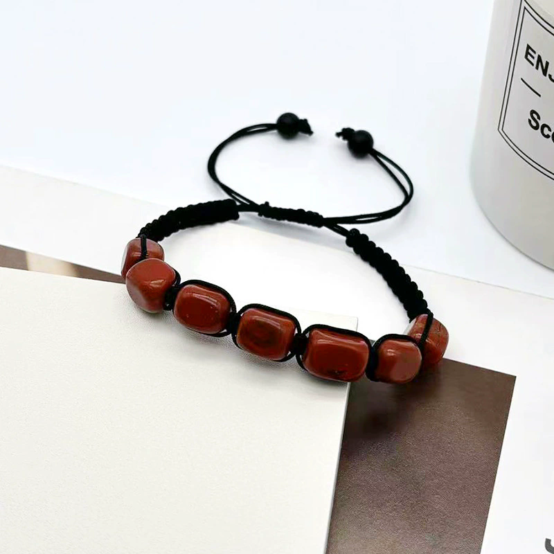 Square Beads 7 Chakra Treatment Crystal Bracelet Yoga Stone Adjustable Bracelet Meditation Relaxation Anxiety Women's Bracele