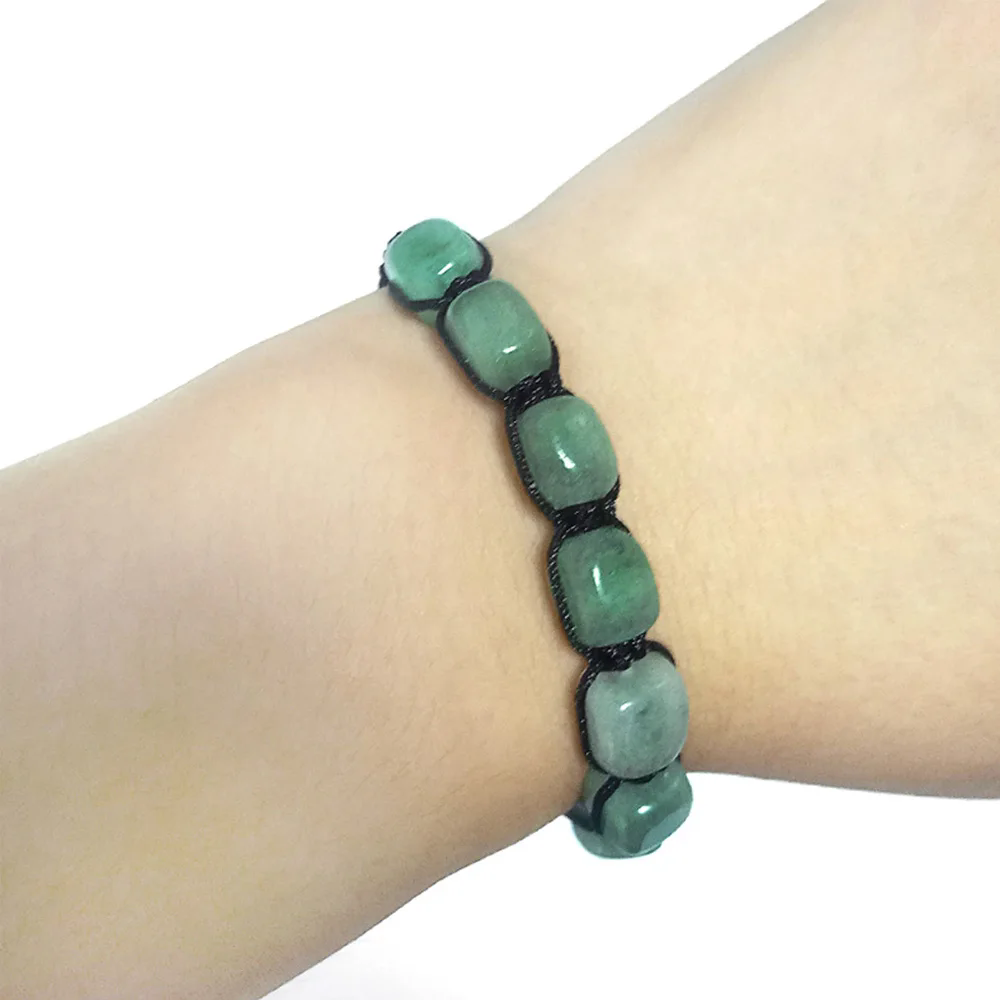 Square Beads 7 Chakra Treatment Crystal Bracelet Yoga Stone Adjustable Bracelet Meditation Relaxation Anxiety Women's Bracele