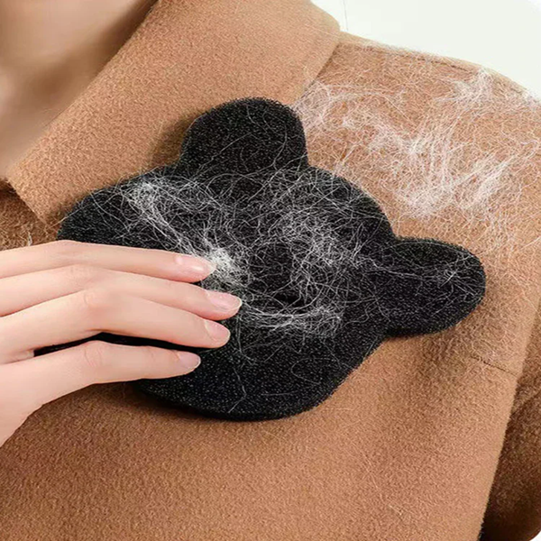 6Sets Of Household Pet Hair Remover, Machine Washed Bear Sticky Sponge, Reusable, Suitable For Washing Machine, Dryer, Black