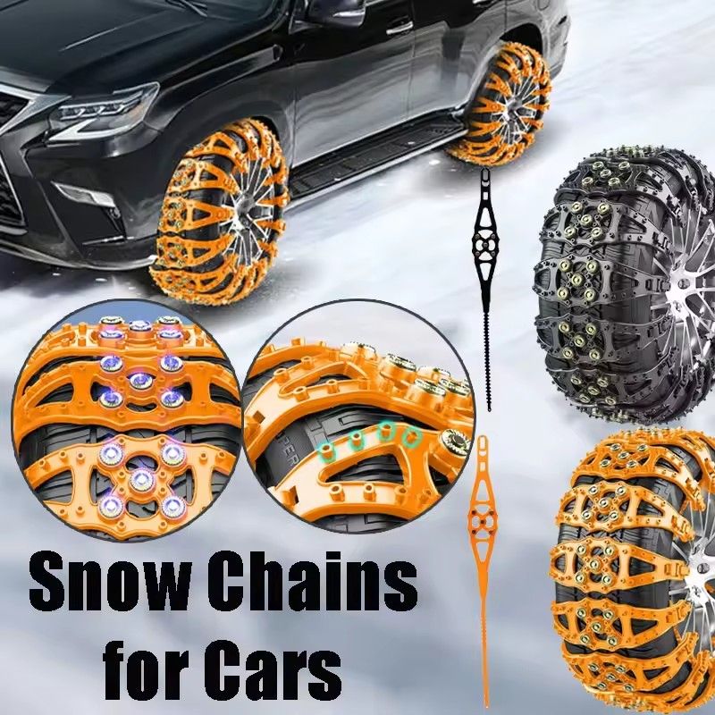 Universal Snow Chains for Car SUV Truck Winter Tire Chains Anti Slip Easy to Install Car Wheel Accessories for Safe Driving（Note: This product is priced at 1 unit, and the picture shows the effect of