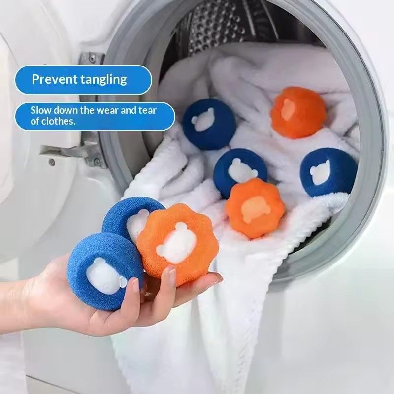 12Pcs   Laundry Balls Pet Hair Remover Reusable Washing Machine Lint Catcher Clothes Fluff Fur Cleaner Home Cleaning Tools