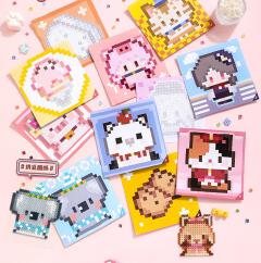 Adorable Cartoon Mini Bean Die Cut Stickers Book - 23 Sheets Handmade Decorative Scrapbooking Japanese Stationery Supplies