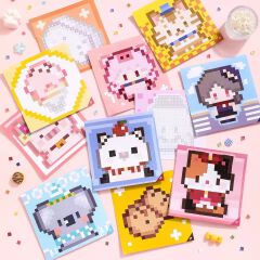 Adorable Cartoon Mini Bean Die Cut Stickers Book - 23 Sheets Handmade Decorative Scrapbooking Japanese Stationery Supplies