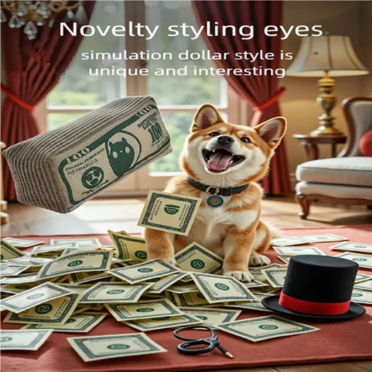 Dog gnawing toy, new cat, dollar bill, grinding teeth, bite resistant, self soothing, noisy paper toy