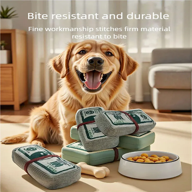 Dog gnawing toy, new cat, dollar bill, grinding teeth, bite resistant, self soothing, noisy paper toy
