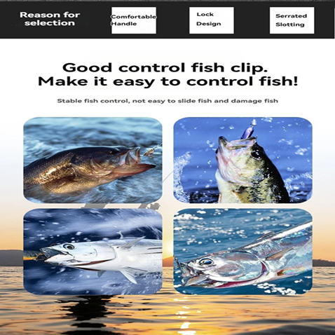 1PC   ABS Hand Controller Fishing Fish Clip with Lock Switch Multifunctional Tackle Tool Fishing Body Grip Clamp Gripper Grabber