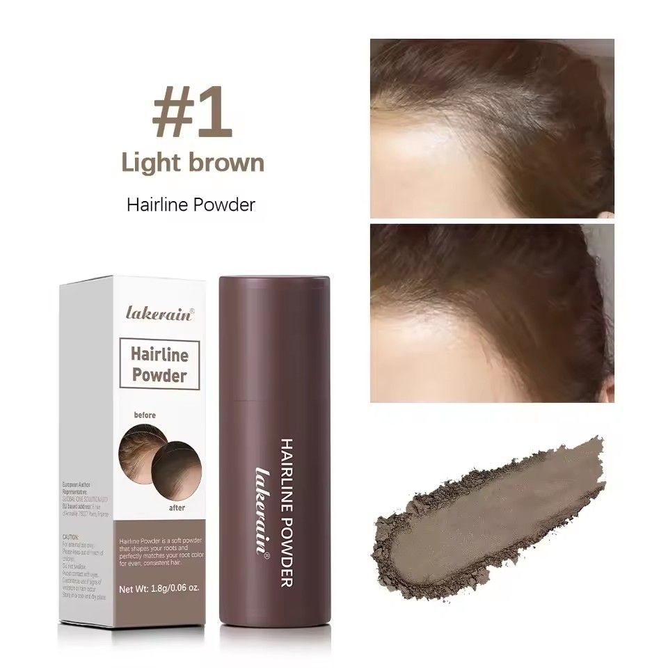 Hairline Shadow Powder Hair Waterproof Hairline Root Cover Up Natural Black Brown Eyebrow Contour Stick Repair Fill in Hair Tool