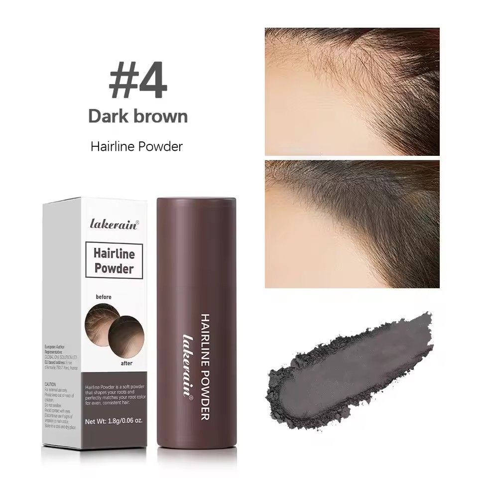 Hairline Shadow Powder Hair Waterproof Hairline Root Cover Up Natural Black Brown Eyebrow Contour Stick Repair Fill in Hair Tool