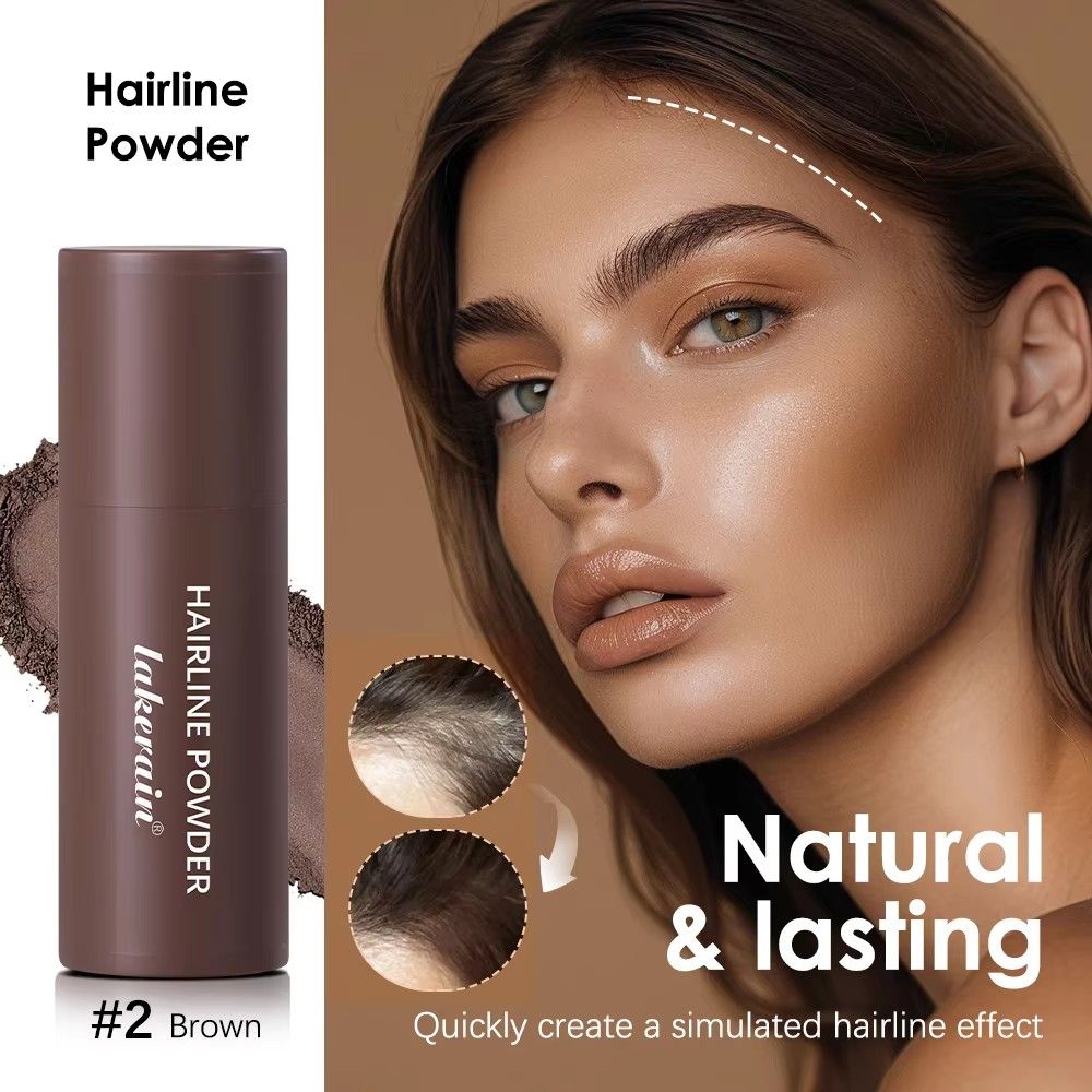Hairline Shadow Powder Hair Waterproof Hairline Root Cover Up Natural Black Brown Eyebrow Contour Stick Repair Fill in Hair Tool