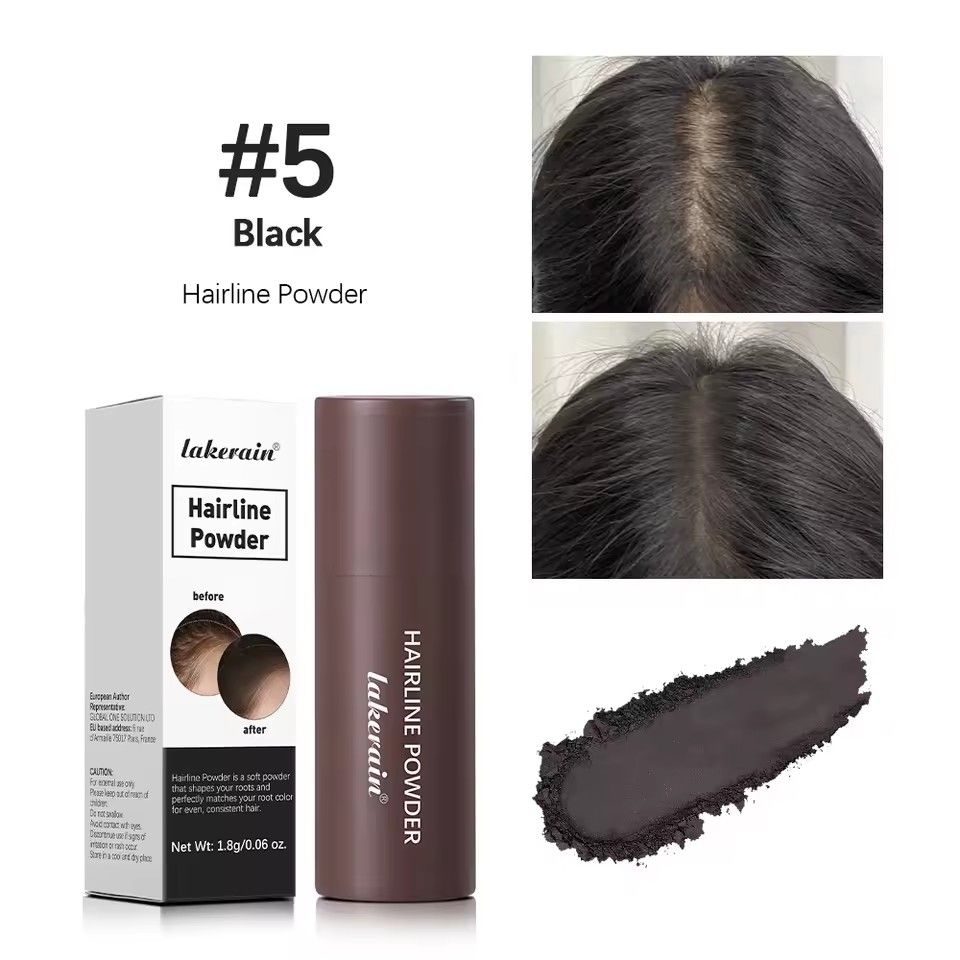 Hairline Shadow Powder Hair Waterproof Hairline Root Cover Up Natural Black Brown Eyebrow Contour Stick Repair Fill in Hair Tool