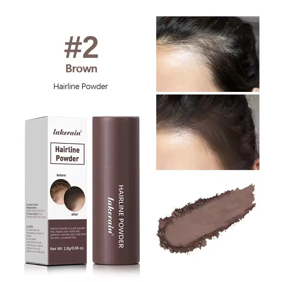 Hairline Shadow Powder Hair Waterproof Hairline Root Cover Up Natural Black Brown Eyebrow Contour Stick Repair Fill in Hair Tool