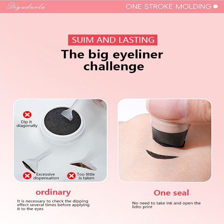 Seal eyeliner durable cosmetics waterproof all-purpose liquid eyeliner eye makeup double head seal eyeliner view 4