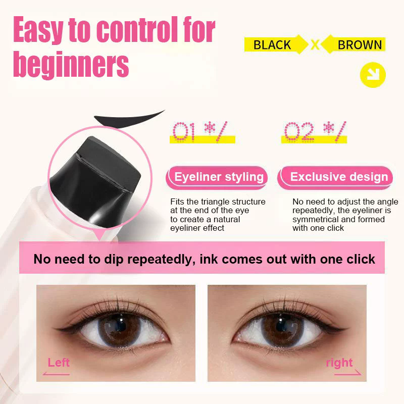 Seal eyeliner durable cosmetics waterproof all-purpose liquid eyeliner eye makeup double head seal eyeliner view 3