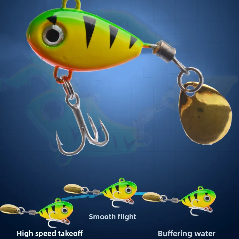 5PCS Spinning Sequin Artificial Fishing Bait 3D Fish Eyes with Box Fishing Lures Kit Vibration Bait Colorful Fishing Lures Hooks