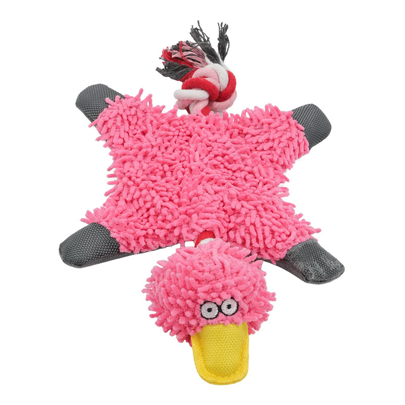 Funny Creative Duck Plush Dog Toys with Rope Durable Training Squeak Chew Small Medium Dogs Toy Pet Sounding Accessories Gift
