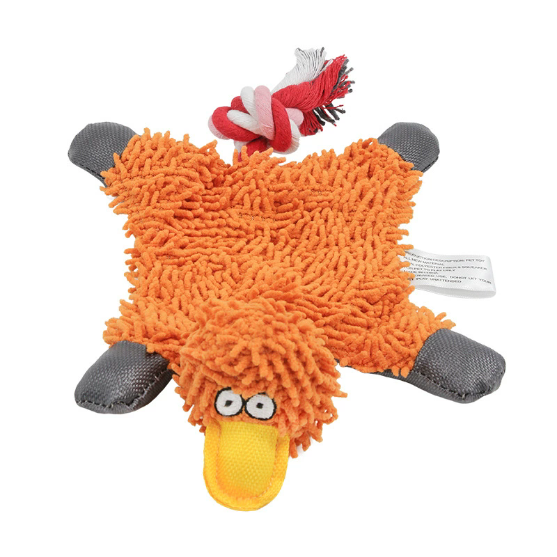 Funny Creative Duck Plush Dog Toys with Rope Durable Training Squeak Chew Small Medium Dogs Toy Pet Sounding Accessories Gift
