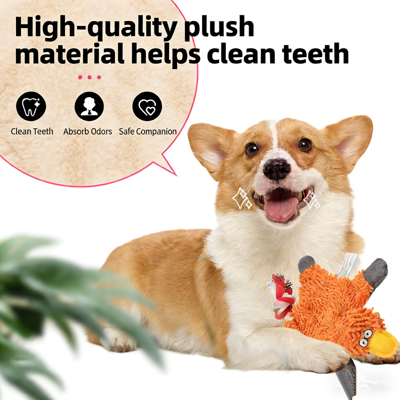 Funny Creative Duck Plush Dog Toys with Rope Durable Training Squeak Chew Small Medium Dogs Toy Pet Sounding Accessories Gift