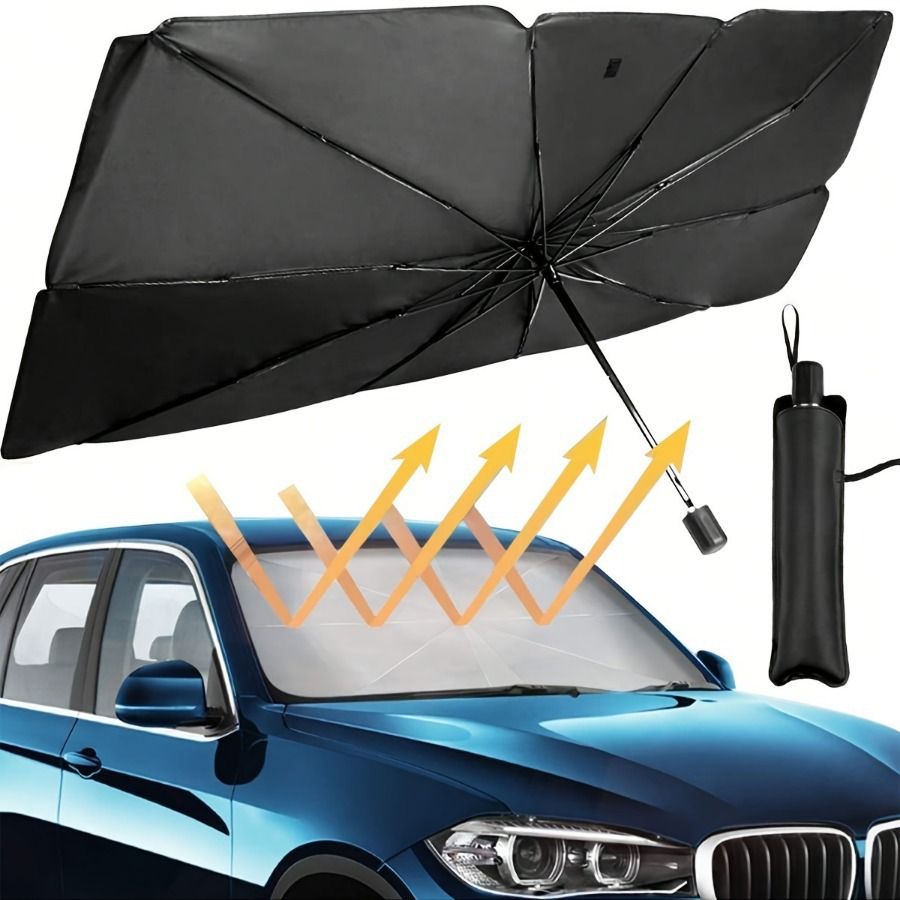1PC   Car sunshade, windshield umbrella handle, front window sunshade, UV protection, summer car accessories