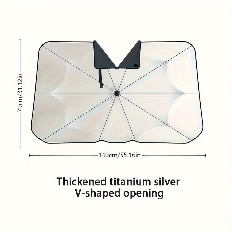 1PC   Car sunshade, windshield umbrella handle, front window sunshade, UV protection, summer car accessories