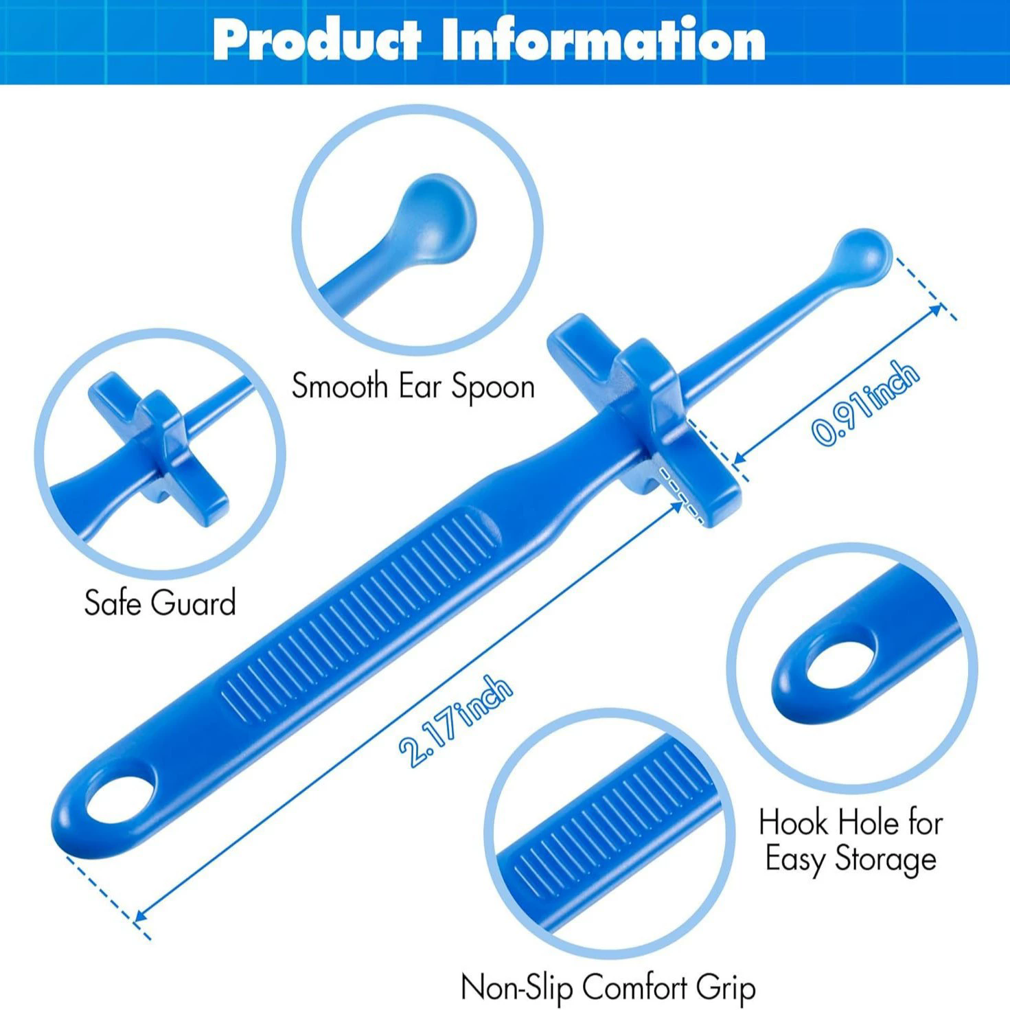2 Pcs Earwax Removal Tool, Earwax Removal Kit With Safe Guard, Reusable Plastic Earwax Removal Cleaning Tool