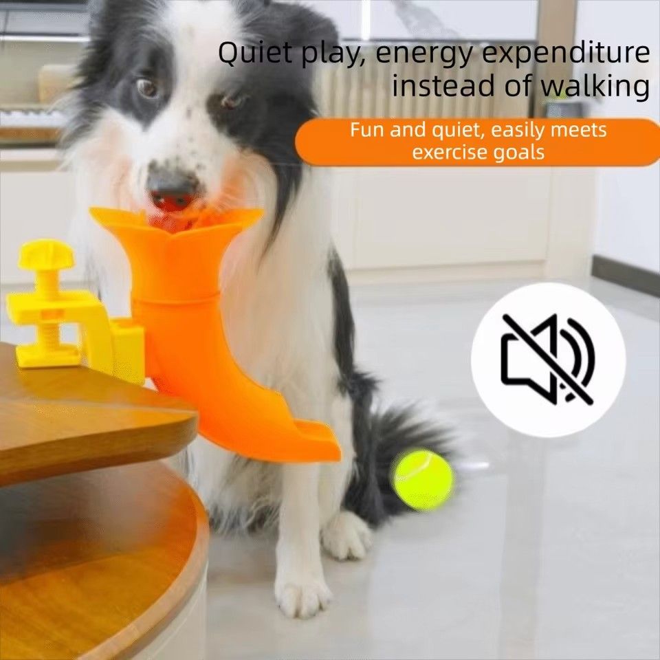 Adjustable Self-Serving Dog Ball Launcher Relieving Boredom Indoors Self-entertainment Dog Ball Throw Launcher Safe Dog Training