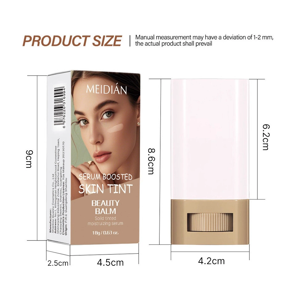 1PC Stick Foundation Boosted Skin Tint Foundation Stick Smooth Plumper Hight Coverage Travel Bronze Foundation Stick Makeup B2-1048