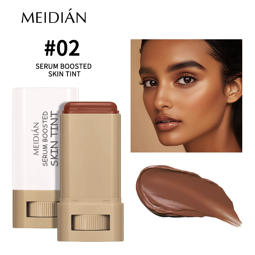 1PC Stick Foundation Boosted Skin Tint Foundation Stick Smooth Plumper Hight Coverage Travel Bronze Foundation Stick Makeup B2-1048