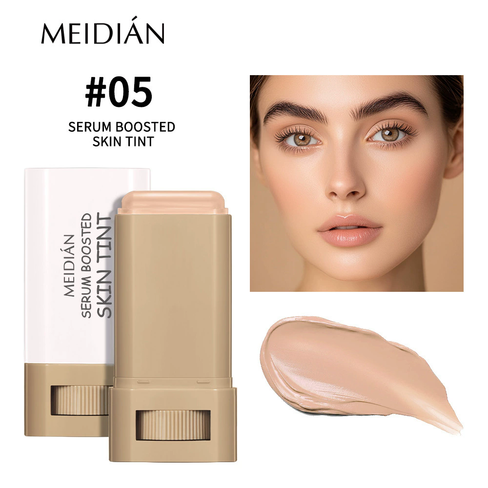 1PC Stick Foundation Boosted Skin Tint Foundation Stick Smooth Plumper Hight Coverage Travel Bronze Foundation Stick Makeup B2-1048
