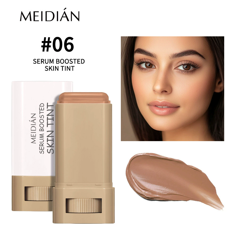 1PC Stick Foundation Boosted Skin Tint Foundation Stick Smooth Plumper Hight Coverage Travel Bronze Foundation Stick Makeup B2-1048