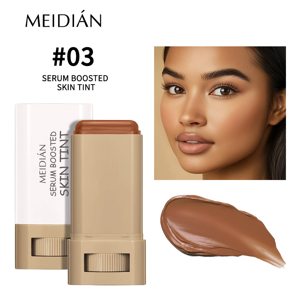 1PC Stick Foundation Boosted Skin Tint Foundation Stick Smooth Plumper Hight Coverage Travel Bronze Foundation Stick Makeup B2-1048