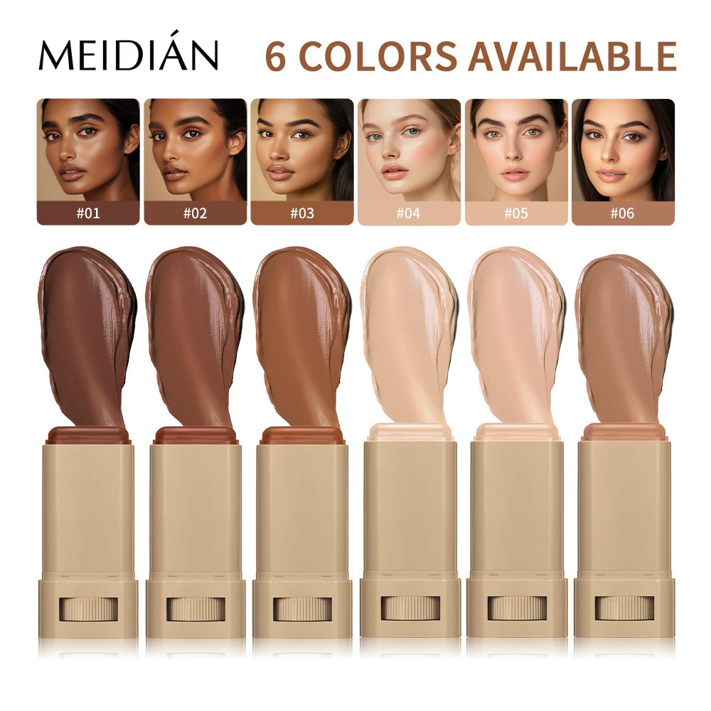 1PC Stick Foundation Boosted Skin Tint Foundation Stick Smooth Plumper Hight Coverage Travel Bronze Foundation Stick Makeup B2-1048