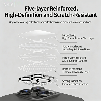 Suitable for Apple 16 lens film, iPhone 15 Promax integrated explosion-proof rear camera, glass film, lens protection film