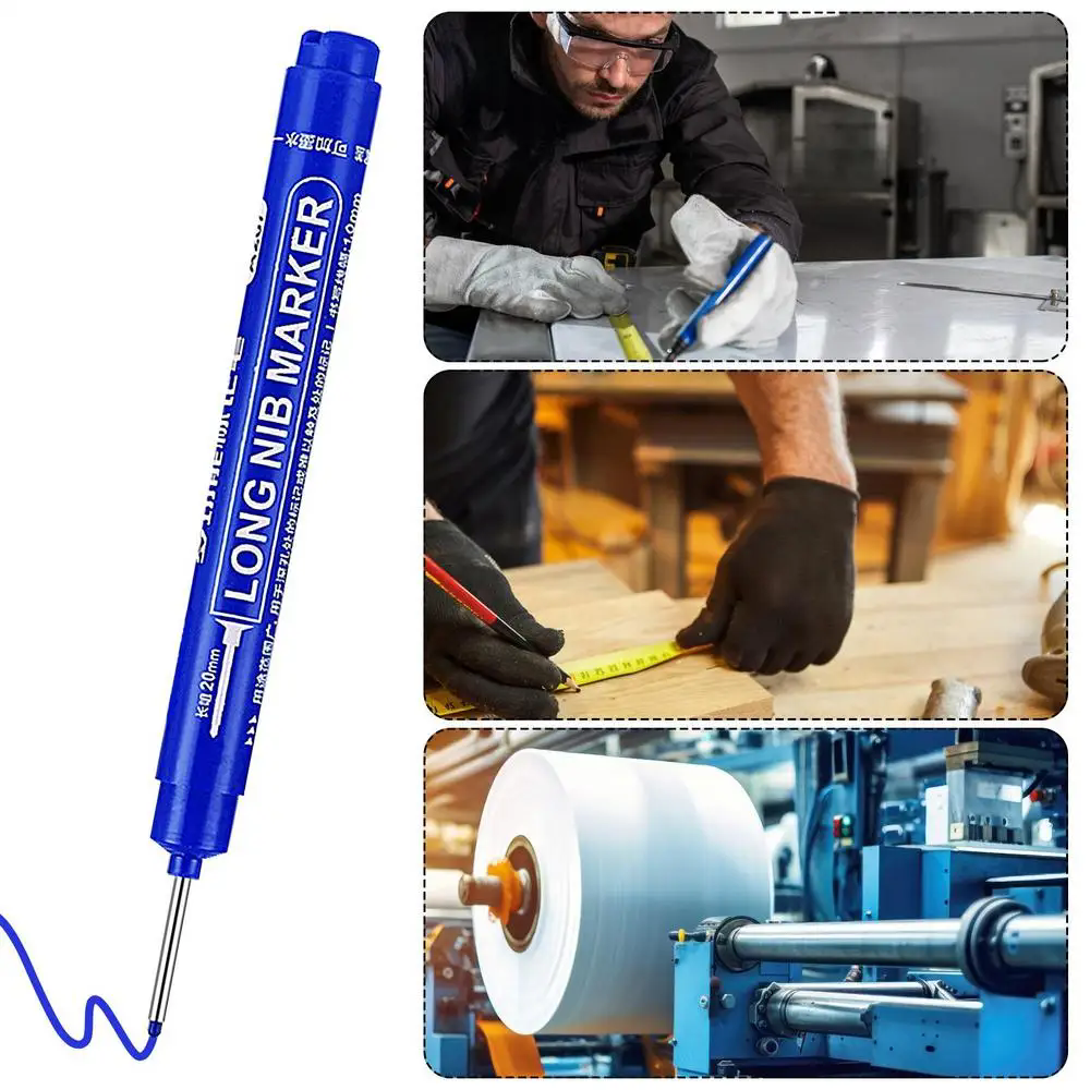 5PCS  Long Tip (20mm) Quick-Dry Oil-Based Marker Pens - High Quality, Non-Toxic, Smudge-Proof Art & Drafting Markers Students