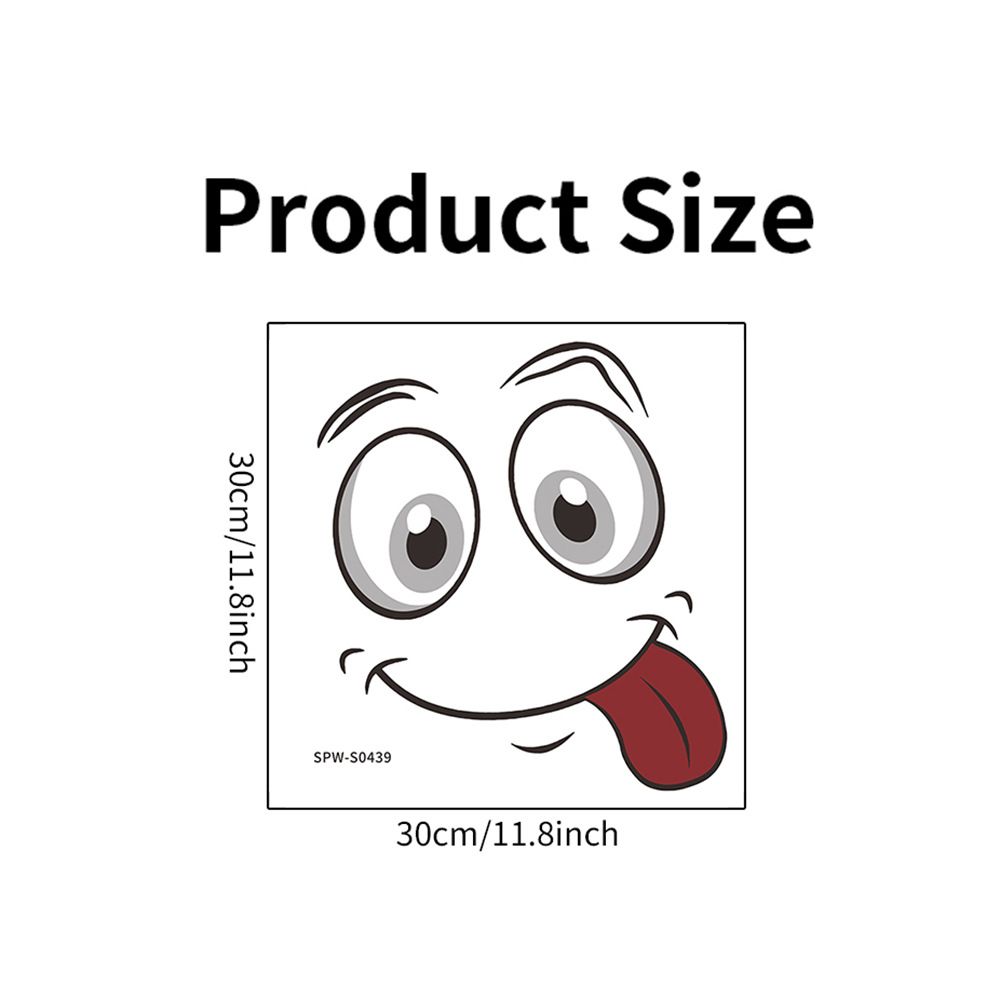 Cartoon smiley face toilet cover decoration wall sticker self-adhesive bathroom toilet sticker