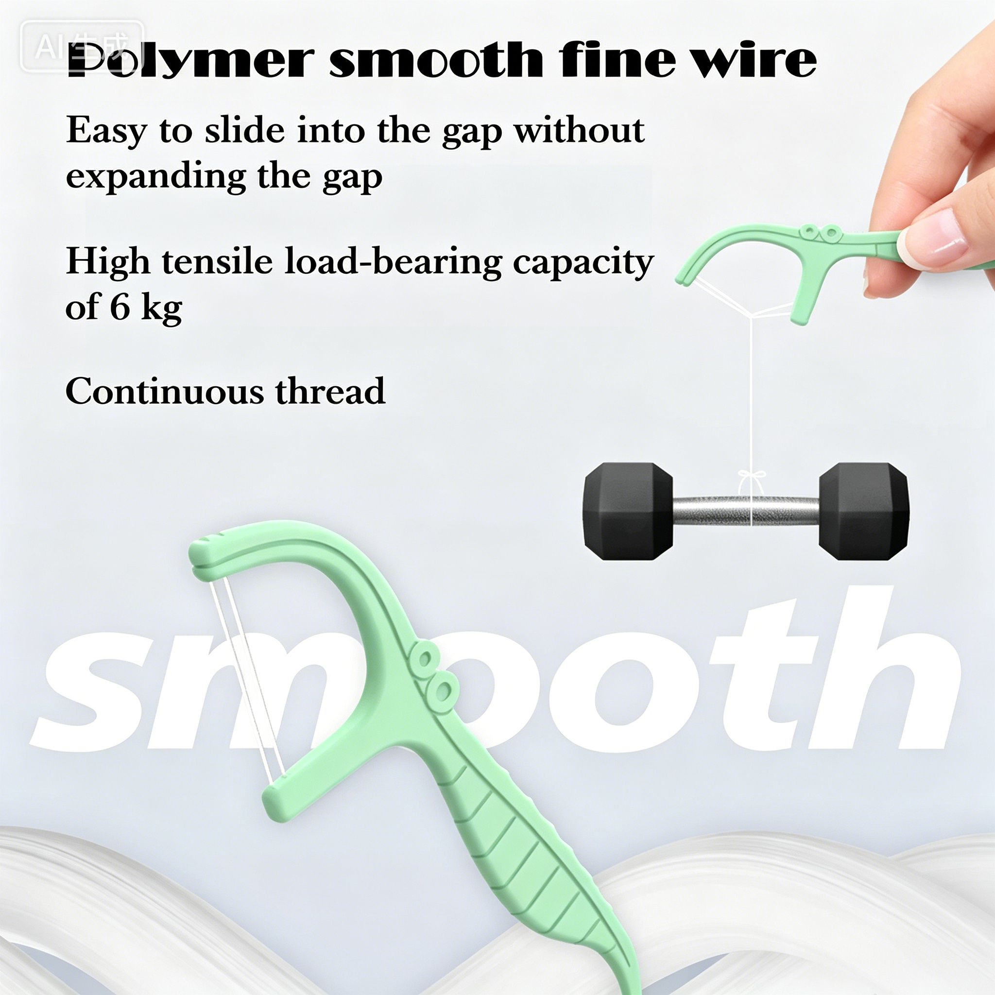 Portable Dental Floss Stick High Tension Smooth Disposable Toothpick Double Line Dental Floss Oral Hygiene Dental Cleaning Tools