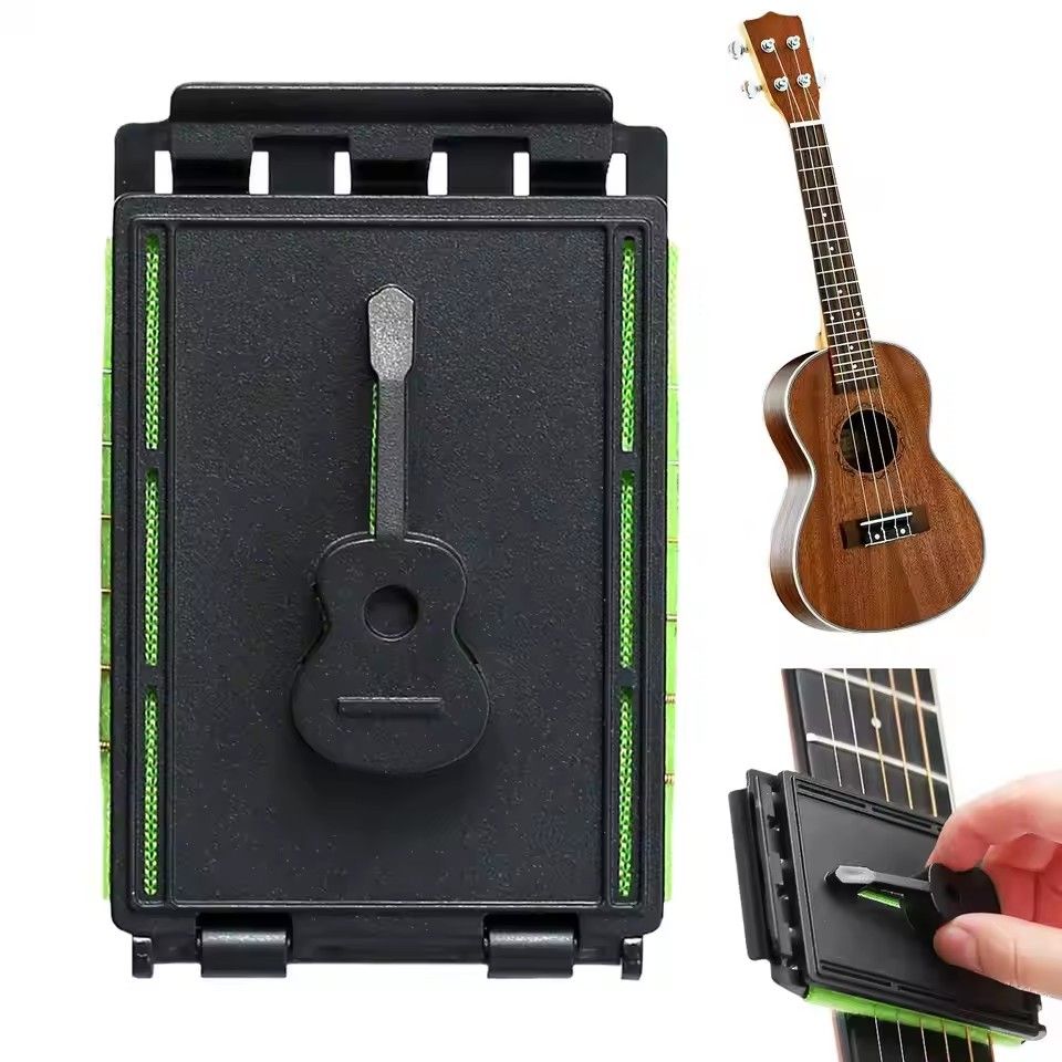 1Professional Guitar String Cleaner Scrubber with Dual Replaceable Microfiber Pads for Fretboard String Maintenance on Guitar