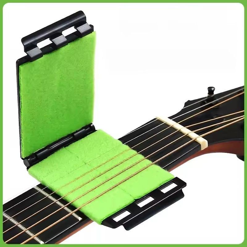 1Professional Guitar String Cleaner Scrubber with Dual Replaceable Microfiber Pads for Fretboard String Maintenance on Guitar
