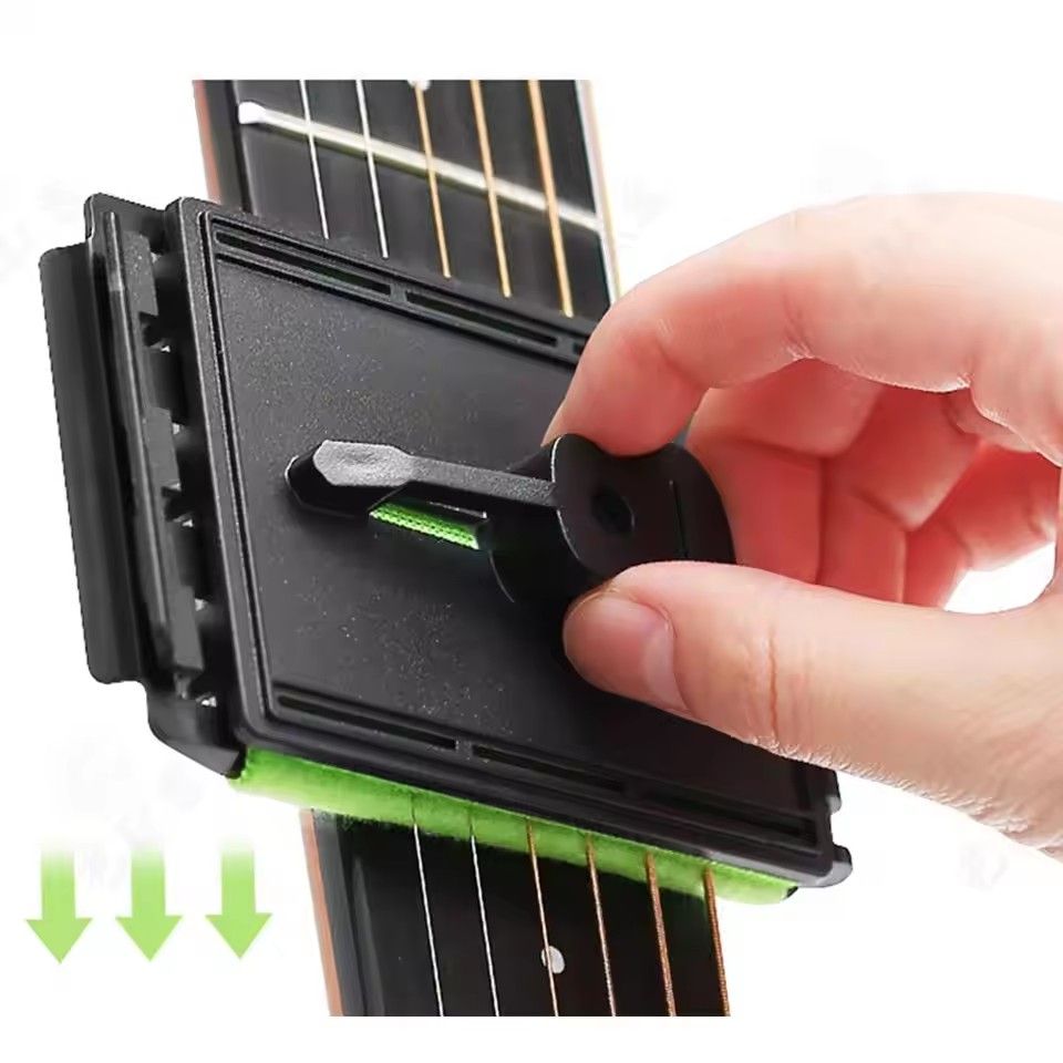 1Professional Guitar String Cleaner Scrubber with Dual Replaceable Microfiber Pads for Fretboard String Maintenance on Guitar
